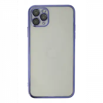 Apple iPhone 11 Pro Max Kılıf Razer Lensli Silikon - Mor