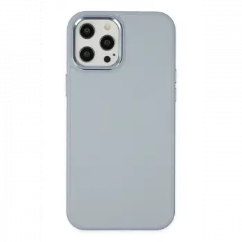 Apple iPhone 12 Pro Max Kılıf Asya Deri Silikon - Sierra Blue