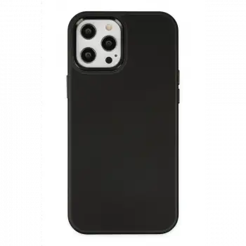 Apple iPhone 12 Pro Max Kılıf Asya Deri Silikon - Siyah