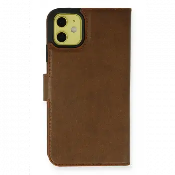Apple iPhone 13 Mini Kılıf Trend S Plus Kapaklı Kılıf - Taba