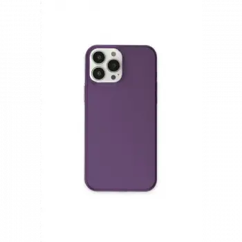 Apple iPhone 13 Pro Max Kılıf Pc Sert Şeffaf Kapak - Mor
