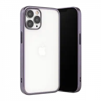 Apple iPhone 13 Pro Max Kılıf Razer Lensli Silikon - Mor
