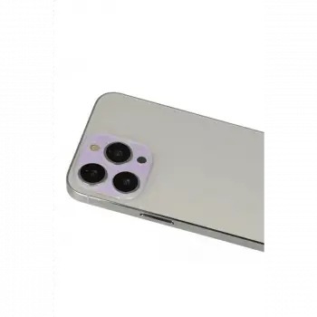 Apple iPhone 13 Pro Max Rainbow Kamera Lens Koruma Cam - Mor