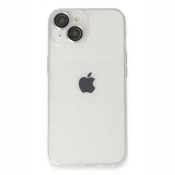 Apple iPhone 14 Kılıf Luko Lens Silikon - Gümüş