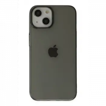 Apple iPhone 14 Plus Kılıf Pc Sert Şeffaf Kapak - Siyah