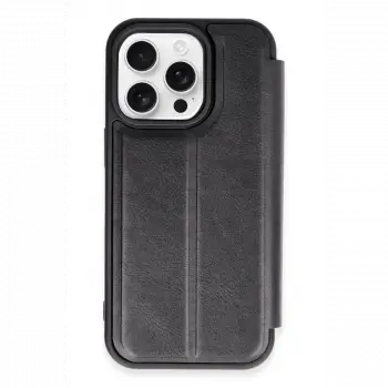 Apple iPhone 14 Pro Max Kılıf Flip Cover - Siyah