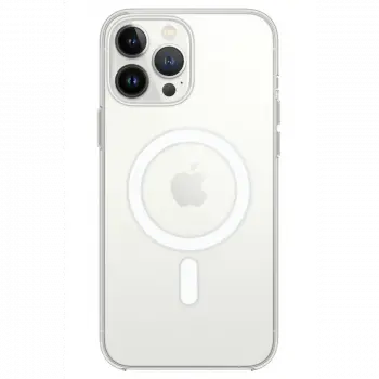 Apple iPhone 14 Pro Max Kılıf Magneticsafe Şeffaf Silikon - Şeffaf
