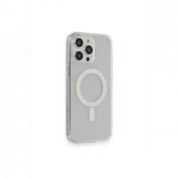 Apple iPhone 14 Pro Max Kılıf Matte Şeffaf Magneticsafe - Şeffaf