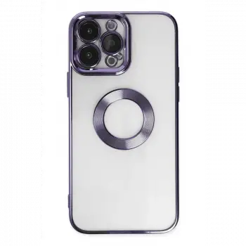 Apple iPhone 14 Pro Max Kılıf Slot Silikon - Mor