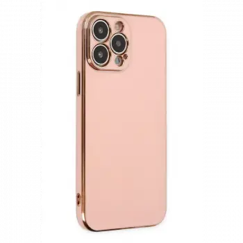 Apple iPhone 14 Pro Max Kılıf Volet Silikon - Pembe