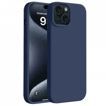 Apple iPhone 15 Plus Kılıf First Silikon - Lacivert