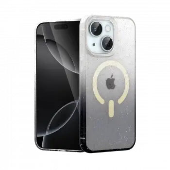 Apple iPhone 15 Plus Pummel Shiny Magsafe Kapak - Siyah