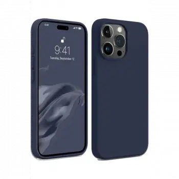 Apple iPhone 15 Pro Kılıf First Silikon - Lacivert