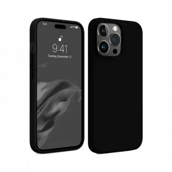 Apple iPhone 15 Pro Kılıf First Silikon - Siyah
