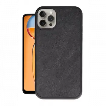 Apple iPhone 15 Pro Max Kılıf Aras Deri Kapak - Siyah