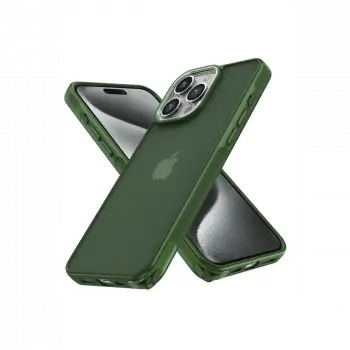 Apple iPhone 15 Pro Max Kılıf Elegant Kapak - Yeşil