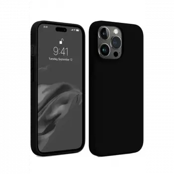Apple iPhone 15 Pro Max Kılıf First Silikon - Siyah
