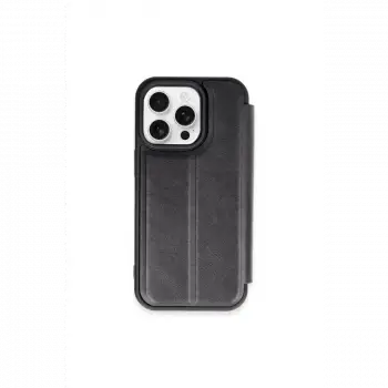 Apple iPhone 15 Pro Max Kılıf Flip Cover - Siyah