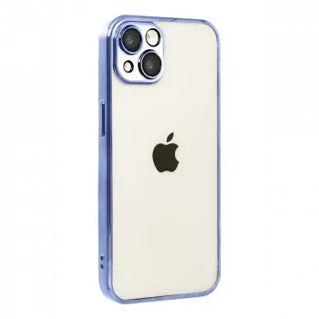 Apple iPhone 15 Razer Lensli Silikon - Açık Mavi