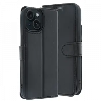 Apple iPhone 15 Trend S Plus Kapaklı Kılıf - Siyah