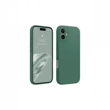 Apple iPhone 16 Plus Kılıf First Silikon - Koyu Yeşil