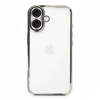 Apple iPhone 16 Plus Kılıf Razer Lensli Silikon - Gümüş