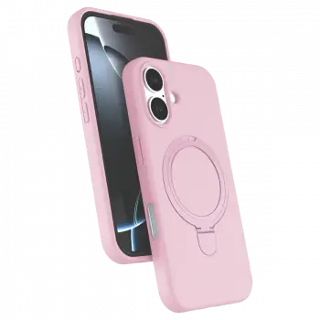 Apple iPhone 16 Plus Regal Magsafe Standlı Kapak - Açık Pembe