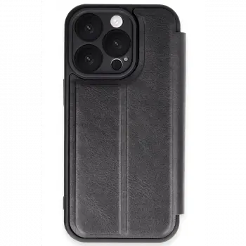 Apple iPhone 16 Pro Max Kılıf Flip Cover - Siyah