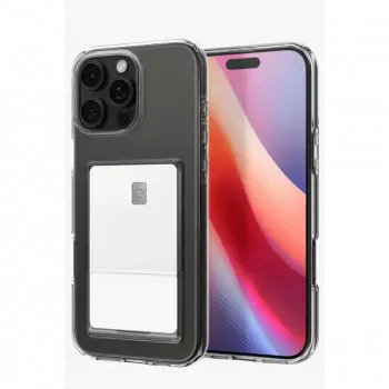 Apple iPhone 16 Pro Max Kılıf Kart Şeffaf Silikon - Şeffaf