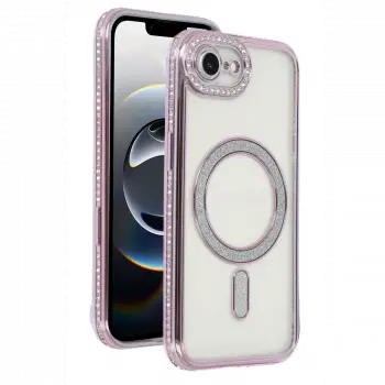 Apple iPhone 16E Joke Simli Magneticsafe Kılıf - Pembe