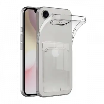 Apple iPhone 16E Kılıf Kart Şeffaf Silikon - Şeffaf