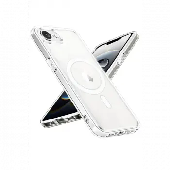 Apple iPhone 16E Kılıf Magneticsafe Şeffaf Silikon - Şeffaf