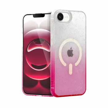 Apple iPhone 16E Pummel Shiny Magsafe Kapak - Pembe
