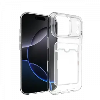 Apple iPhone 17 Pro Kart Şeffaf Silikon - Şeffaf