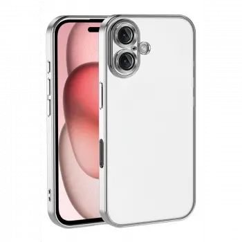 Apple iPhone 17 Razer Lensli Silikon - Gümüş