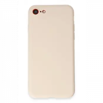 Apple iPhone 7 Kılıf First Silikon - Krem