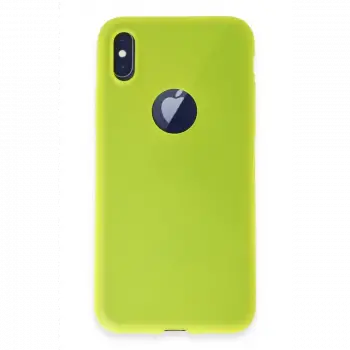 Apple iPhone X Kılıf First Silikon - Parlak Sarı