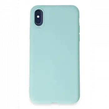 Apple iPhone X Kılıf First Silikon - Turkuaz
