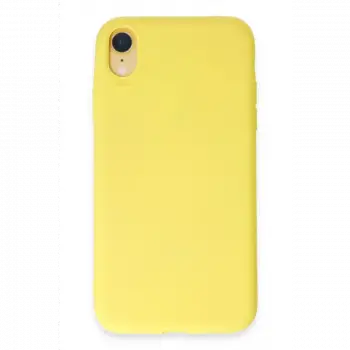 Apple iPhone XR Kılıf First Silikon - Sarı