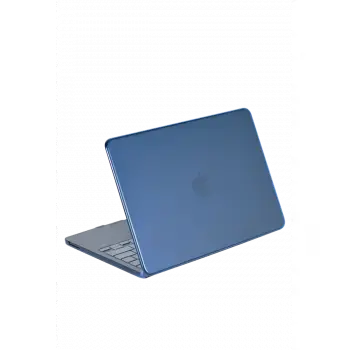 Apple MacBook Neo Şeffaf Macbook Kapak - Mavi