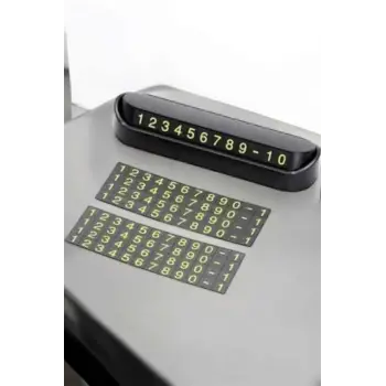 Araba Park Numaratörü Araç İçi Numaralık Değiştirilebilir Çevirmeli Mini