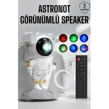 Astronot Görünümlü Projeksiyon Speaker Taşınabilir