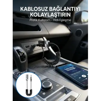 AUX Girişli Cihazlar İçin Kablosuz Bluetooth Adaptörü