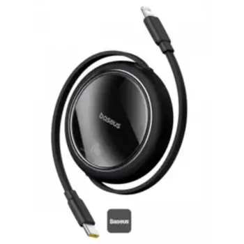 Baseus P10364501111-00 Free2Pull Makaralı Şarj Kablosu USB-C-Lightning 20W 1m