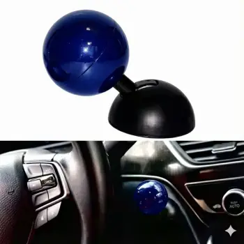 Bilardo Topu Tasarımlı Metal Start Stop Düğmesi Mavi