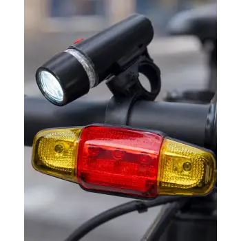 Bisiklet Emniyet Işığı Seti Güçlü LED Ön Far Arka Stop Lambası