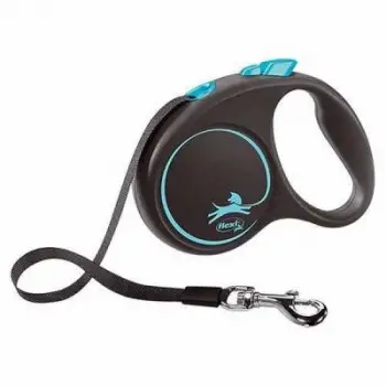 Black Design Otomatik Şerit Köpek Gezdirme Tasması Large 5 Mt Mavi