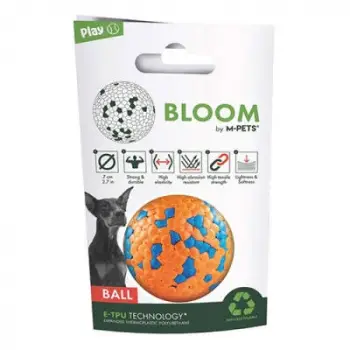 Bloom Ball Parçalanmaz Top Köpek Oyuncağı Turuncu 7 Cm