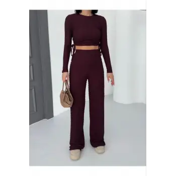 Bubble alt üst takım bordo pt510446