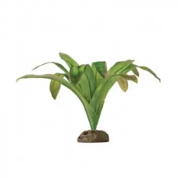 Büyük İpek Bromelia Plastik Teraryum Bitkisi